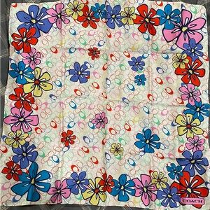 Coach Multicolor Floral Scarf